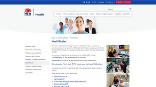 HealthRoster - Rostering Portal - NSW Health - NSW Government