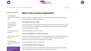 Why is my account suspended? – the Lott Help Centre