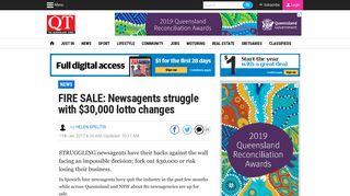 FIRE SALE: Newsagents struggle with $30,000 lotto changes ...