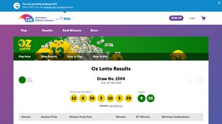 Oz Lotto Results | Australia's Official Lotteries | the Lott