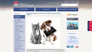 Updating your dog or cat's details on the NSW Companion Animals ...
