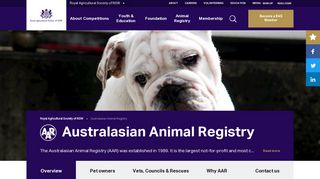 Australasian Animal Registry - Royal Agricultural Society of NSW
