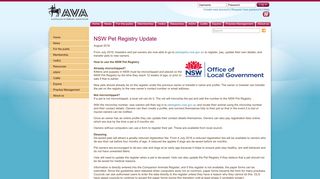 NSW Pet Registry Update | Australian Veterinary Association