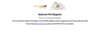 National Pet Register