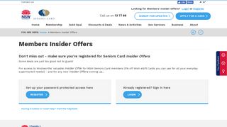 Members Insider Offers - Seniors Card - NSW Government