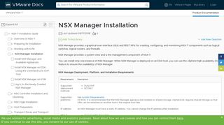 NSX Manager Installation - VMware Docs