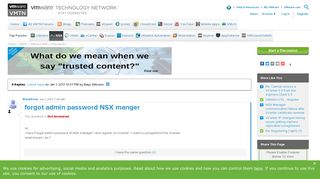 forgot admin password NSX manger |VMware Communities