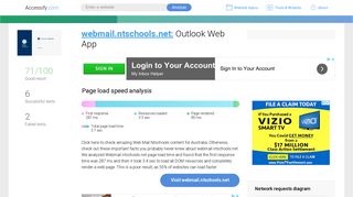 Access webmail.ntschools.net. Outlook Web App