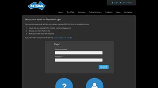 Setup your email for Member Login - NTAA
