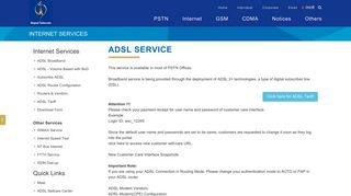 ADSL Service - Nepal Telecom :: Nepal Doorsanchar Company Limited