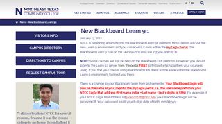 New Blackboard Learn 9.1 | Northeast Texas Community College