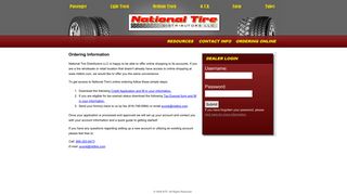 NTD Tire: Ordering