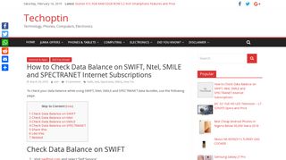 How to Check Data Balance on SWIFT, Ntel, SMILE and ... - Techoptin