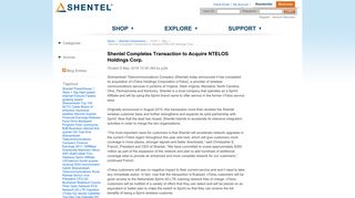 Shentel Completes Transaction to Acquire NTELOS Holdings Corp.