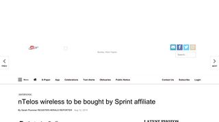 nTelos wireless to be bought by Sprint affiliate | News | register-herald ...