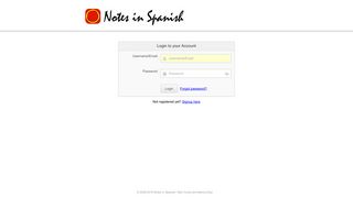 Please login - Notes in Spanish