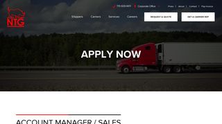 Apply Now | Third-Party Logistics Jobs | NTG Freight
