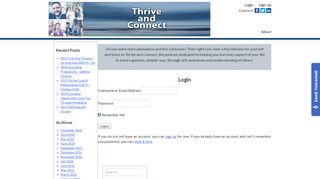 Login – Thrive and Connect