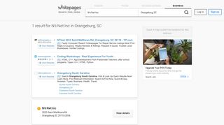 Nti Net Inc in Orangeburg, SC | Whitepages