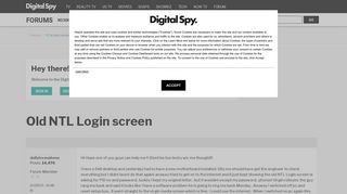 Old NTL Login screen — Digital Spy