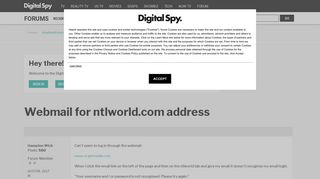 Webmail for ntlworld.com address — Digital Spy