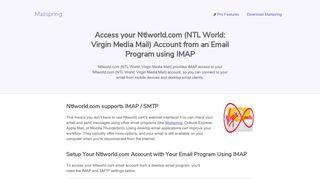 How to access your Ntlworld.com (NTL World: Virgin Media Mail ...
