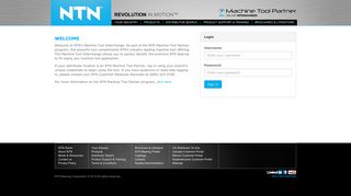 NTN Machine Tool Interchange: Login