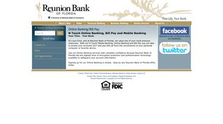 Online Banking/Bill Pay - Reunion Bank