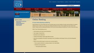 United Legacy Bank - Online - Online Banking and Bill Pay