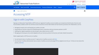 Sign In with CorpPass | NTP