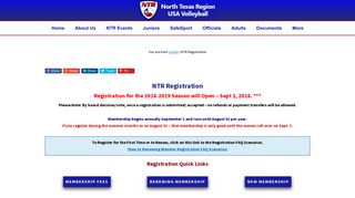 NTR Registration · NTR USA Volleyball - Plano, TX