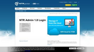 NTR Admin 1.8 Login | NTRglobal