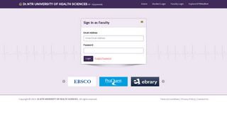 FACULTY, start here - Dr.NTRUNIVERSITY OF HEALTH SCIENCES ...