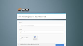 NTS Forgot Password