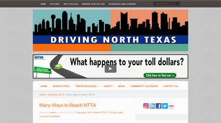 Many Ways to Reach NTTA | Driving North Texas