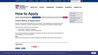 Check Status of Application