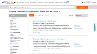 Nanyang-Technological-University-Ntu Jobs & Career in Singapore ...