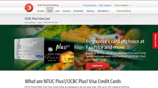 OCBC Plus! Visa Card | Credit Card Application | OCBC - OCBC Bank