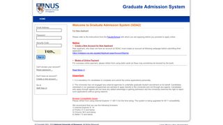Welcome to Graduate Admission System (GDA2), National University ...