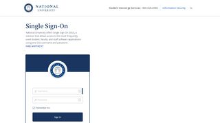 Login | National University