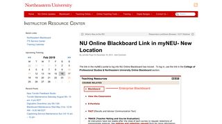 NU Online Blackboard Link in myNEU - Northeastern University