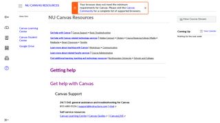 NU Canvas Resources - Northwestern University