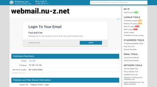 Integrity Online - Login - webmail.nu-z.net | IPAddress.com
