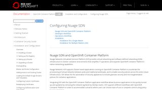 Configuring Nuage SDN | Installation and Configuration | OpenShift ...