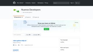 Nuance Developers · GitHub