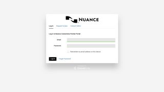 Nuance Connections Partner Portal: Log In