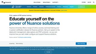 Online Courses & Technical Trainings For Nuance Partners | Nuance