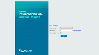 PowerScribe 360 | Critical Results : Login