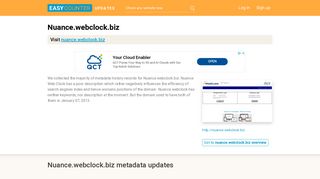 Nuance Web Clock (Nuance.webclock.biz) - ITCS WebClock 7.11 ...