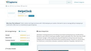 SwipeClock Reviews and Pricing - 2019 - Capterra